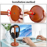 Geekria Wooden Headphones Stand for Over-Ear Headphones, Gaming Headset Holder, Desk Display Hanger with Storage Base Compatible with Sennheiser, Bose, Beats, Razer, HyperX, Sony (Walnut)