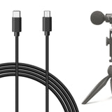 Geekria for Creators Micro USB to USB C Microphone Cable 6.5ft / 2m, Compatible with Shure MV7, MV88+, MV5, MV51, MVi Mic Cord (Black)