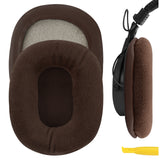 Geekria Comfort Velour Replacement Ear Pads Compatible with Sony MDR-7506, MDR-V6, MDR-CD900ST, WH-XB900N, WH-CH700N, WH-CH710N, WH-CH720N Headphones,Ear Cushions (Brown)