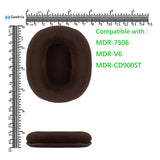 Geekria Comfort Velour Replacement Ear Pads Compatible with Sony MDR-7506, MDR-V6, MDR-CD900ST, WH-XB900N, WH-CH700N, WH-CH710N, WH-CH720N Headphones,Ear Cushions (Brown)