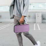 Geekria Keyboard Carrying Case, Hard Shell Protective Travel Bag for Small Compact Keyboard, Compatible with Logitech Pebble Keys 2 K380s / K380 (Lavender)