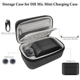 Geekria for Creators Microphone Carrying Case Compatible with Hollyland Lark M2S Charging Case with 2 Packs Windscreen Muff, Mic Hard Shell Travel Bag, Portable Bag with Windshield (Grey)