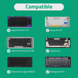 Geekria Keyboard Hard Shell Case, Compatible with Logitech G512 X 75, Alto Keys K75M, nuphy Kick75, Attack Shark ajazz AK820, Redragon K673, YUNZII B75 Travel Carrying Bag (Dark Gray)