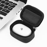Geekria Earbuds Carrying Pouch Compatible with Beats Solo Buds, Studio Buds+, Replacement Protective Travel Case with Cable Storage, Portable Earphones Organizer Bag (Dark Grey)