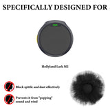 Geekria for Creators Furry Windscreen Compatible with Hollyland Lark M2 Wireless Mic, Mic DeadCat Wind Cover Muff, Fluff Cover Windshield, Wind Noise Reduction (Grey / 2 Pack)