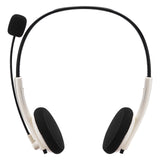 Geekria USB Headset with Mic, Mute Button Volume Control, Lightweight Wired Computer On-Ear Headphones with Boom Microphone and Detachable 3.5mm Plug for Call Center, Office, School (White)