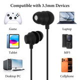 Geekria Wired Sleep Earbuds with Microphone, 3.5mm In-Ear Headphones for Side Sleepers, Noise Isolating Earphones with Volume Control, Soft Comfortable for ASMR & Music (3.9ft/1.2m)
