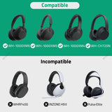 Geekria Elite Headphones Pouch, Soft Shell Replacement Protective Travel Carrying Bag with Cable Storage, Compatible with Sony WH-1000XM6/1000XM5/1000XM4/XB910N, ULT WEAR and More (Black)