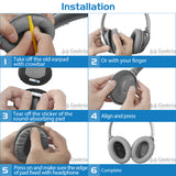 Geekria Earpad + Headband Compatible with Bose Around-Ear AE2, AE2i, AE2w Headphone Replacement Ear Pad + Headband Cover / Ear Cushion + Headband Protector \ Earpads Repair Parts (Black)