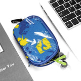 Geekria Shield Sports Earbuds Pouch, Earbuds Protective Case, In-Ear Headphones Travel Bag Compatible with Sony Walkman, Bose SoundSport, JBL EnduranceRUN, Plantronics, Sephia (Blue)