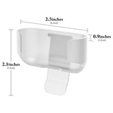 Geekria Earbud Case with Belt Clip, Protective Waist Pouch Compatible with Apple AirPods Pro 3, Portable Travel Carrying Holder (White)