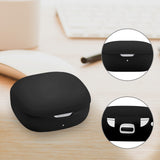 Geekria Silicone Case Cover Compatible with Soundcore by Anker P20i, p 20i True Wireless Earbuds, Protective Earphones Charging Port Accessible, Front LED Visible (Black)