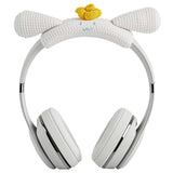 Geekria Knit Fabric Headband Cover Compatible with Bose QC45, QC35 II, Sony 1000XM4, Beats Solo4, Studio3, JBL Tune 720BT Headphones, Easy DIY Installation (White)