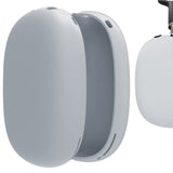 Geekria Silicone Skin Cover for AirPods Max Headphones, Scratch Protection Case / Earpieces Cover / Headset Speakers Skin Protector (Silver)