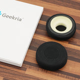 Geekria Comfort Mesh Fabric Replacement Ear Pads for Jabra Evolve 65UC/ 65MS/ 40UC/ 40MS/ 30US/ 30II/ 20SE/ 20UC/ 20MS Headphones Ear Cushions, Repair Parts (Black)
