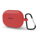 Geekria Silicone Case Cover Compatible with JBL Vibe 200TWS, Wave 200TWS True Wireless Earbuds, Earphones Skin Cover, Protective Carrying Case with Keychain Hook, Charging Port Accessible (Red)
