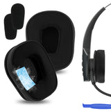 Geekria Sport Cooling-Gel Replacement Ear Pads for BlueParrott B350-XT Noise Cancelling Headphones Ear Cushions, Repair Parts (Black)