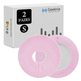 Geekria 2 Pairs Knit Headphones Ear Covers - Product Safety Certified - Washable & Stretchable Sanitary Earcup Protectors for On-Ear Headsets, Sweat Pads for Gym, Meeting (Size S / Pink)