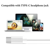 Geekria Wired Clip-On Ear Headphones with Mic, USB-C Hook-On Earbuds, Call Control, Lightweight & Hair-Friendly, Compatible with iPhone and Android Devices (White/ 3.9FT)