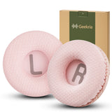 Geekria Comfort Mesh Fabric Replacement Ear Pads for JBL JR300, JR300BT, T450BT, T500BT, Tune 500, Tune 500BT, Tune 510BT, Tune 520BT Headphones, Ear Cushions (Pink)