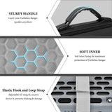 Geekria Shield Speaker Case Compatible with Turtlebox Ranger, Replacement Hard Shell Portable Speaker Protective Carrying Bag with Elastic Hook and Loop Strap & Handle (Dark Grey)