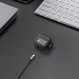 Geekria Silicone Case Cover Compatible with JBL Tour Pro 3 True Wireless Earbuds, Protective Earphones Skin Cover with Keychain Hook, Charging Port Accessible (Black)
