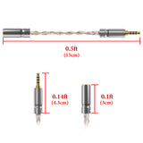 Geekria 3.5mm (1/8'') Balanced Male to 2.5mm Balanced Female Headphones Adapter, Copper and Silverplated Upgrade Cable Conversion Audio Dongle Cable (0.5ft)