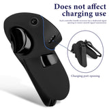 Geekria VR Silicone Controller Cover Compatible with Meta Quest Pro, Anti-Throw Handle Sleeve Gaming Accessories, Adjustable Wrist Knuckle, Thumb Caps (Black, 1 Pair)