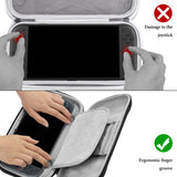 Geekria Carrying Case Compatible with Nintendo Switch 2 (2025), Protective Hard Shell Travel Bag with Space for Console, Game Cards, AirTag and Accessories (Dark Grey)