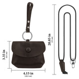 Geekria Portable Earbud Vegan Leather Pouch Compatible with Apple AirPods Pro 3, Sony WF-1000XM6 and More, Storage Pouch for Wireless Earbuds, Keys, Cables & Small Accessories (Brown)