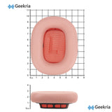 Geekria Elite Sheepskin Replacement Ear Pads Compatible with Apple AirPods Max (A2096) / Max 2 (A3184) Headphones Ear Cushions, Repair Parts (Pink)