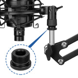 Geekria for Creators Microphone Screw Adapter, 3/8 Male to 5/8 Female, 1/4 Male to 5/8 Female, 5/8 Male to 3/8 Female, 5/8 Male to 1/4 Female Mic Thread Adapters for Microphone (Black / 8 Pack)
