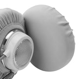 Geekria 2 Pairs Flex Fabric Headphones Ear Covers - Product Safety Certified - Washable & Stretchable Earcup Protectors for Large Over-Ear Headsets, Sweat Pads for Gaming (Size L / Grey)