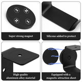 Geekria Magnetic Headphone Holder, Aluminum Headset Hook for Desk, Headphone Hanger with Non-Slip Rubber Pad, Strong Magnetic Mount for Bose, Sony, Sennheiser, HyperX (Black)