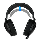 Geekria Protein Leather Headband Pad Compatible with Corsair HS55, HS55 PRO Headphones, Replacement Band Repair Part (Black)