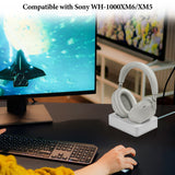 Geekria Headphones Charging Stand, Compatible with Sony WH-1000XM6 / 1000XM5, 3D Printed Resin Magnetic Dock, Gaming Headset Base (White)