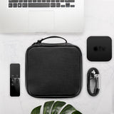 Geekria Storage Case Compatible with TV 4K, Soft Shell Replacement Protective Travel Carrying Bag with Room for Remote Controllers and Cable (Black)