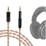 Geekria Apollo Copper Silver Braid Upgrade Audio Cable Compatible with Sennheiser HD 620S/599/598/550/505, 2.5mm Replacement Headphones Cord for Hi-Resolution Audiophile (4ft/1.2m)