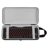 Geekria Keyboard Hard Shell Case, Compatible with Wooting 80HE, Kisnt KN85, Womier SK80 PRO, EPOMAKER G84 HE/G84 PRO/TH85, YUNZII RT75 PRO/B75 PRO MAX Travel Carrying Bag (Dark Gray)