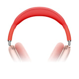 Geekria Silicone Headband Cover Compatible with AirPods Max Headphones, Head Cushion Pad Protector, Replacement Repair Part, Sweat Cover, Easy DIY Installation (Red)