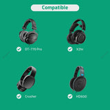 Geekria Shield Case for Large Sized Over-Ear Headphones, Replacement Hard Shell Travel Carrying Bag with Cable Storage, Compatible with SONY, Beyerdynamic, Philips, Denon, Headsets (Black)