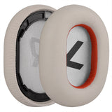 Geekria QuickFit Replacement Ear Pads for Plantronics BackBeat PRO2/ PRO2 Special Edition, Voyager 8200UC Headphones Ear Cushions, Repair Parts (White/Red)