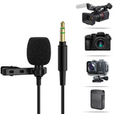 Geekria Lavalier Microphone for Voice Amplifier Portable, Action/SLR Cameras, Omnidirectional Condenser Mic with Clip, Lapel Mic Used for Meeting, Recording, Podcast, 3.5mm Plug (4FT/1.2m)