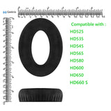 Geekria Earpad + Headband Compatible with Sennheiser HD580 HD600 Headphone Replacement Ear Pad + Headband Cover / Ear Cushion + Headband Pad / Earpads Repair Parts Suit (Black)