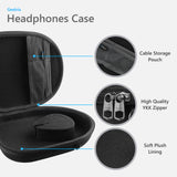 Geekria Shield Headphones Case Compatible with Sony WH-1000XM5, WH-1000XM4, WH-1000XM3, WH-CH710N, Replacement Hard Shell Travel Carrying Bag with Cable Storage (Black)