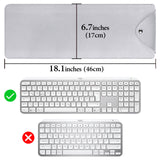 Geekria Slim Keyboard Sleeve Case, Vegan Leather Travel Portable Bag, Compatible with Apple Magic Keyboard with Numeric Keypad, Logitech MX Keys S / MX Keys / MK955(Light Gray)