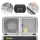 Geekria Keyboard Carrying Case, Hard Shell Protective Travel Bag for Small Compact Keyboard, Compatible with Logitech Pebble Keys 2 K380s/ K380 (Dark Gray)