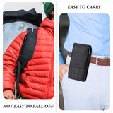 Geekria Phone Holster Compatible with iPhone 17 Pro Max 16 15, Galaxy S26+ S25 Ultra, Vegan Leather Cell Phone Belt Pouch Case with 360° Rotating Clip, Vertical Holder for Work Hiking Travel