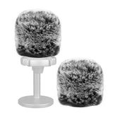 Geekria for Creators Furry Windscreen Compatible with FIFINE AmpliGame A6T, A6V, T669, T732, K669B, K780A, Mic DeadCat Wind Cover Muff, Windbuster, Windjammer, Fluff Cover Windshield (Grey 2 Pack)