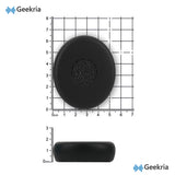 Geekria Replacement Ear Pads for Jabra Engage 50 II/ Engage 40 Wired (Do Not Fit Engage 50 Model) Headphones Ear Cushions, Repair Parts (Black)